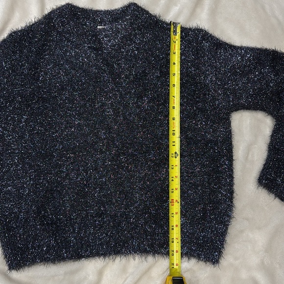 H&M black with metallic silver black sweater-XS - Picture 6 of 6